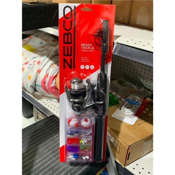 Zebco Ready Tackle Retractable Fishing Rod with Lures