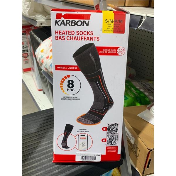 Karbon Heated Socks - Size Small/Medium