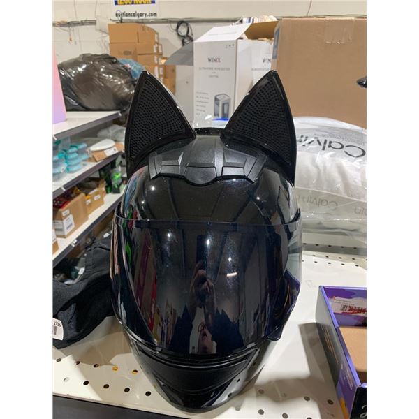 Custom Cat Ear Motorcycle Helmet - Size Medium