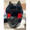 Image 3 : Custom Cat Ear Motorcycle Helmet - Size Medium