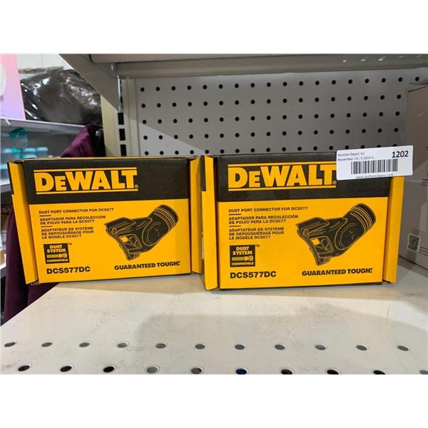 DeWault Dust-System Dust Port Connector for DCS577 - Lot of 2