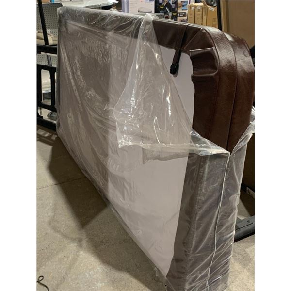 Universal Fit Insulated Brown Leather Hot Tub Cover - 92in x 94in