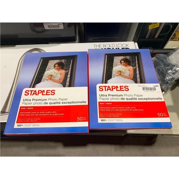 Staples Ultra Premium Photo Paper - 2 x 50 Count