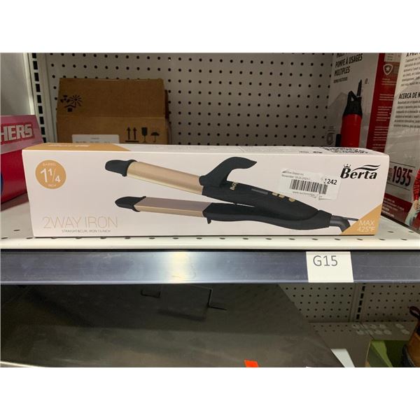 Berta 2 Way Iron - Straight & Curl  1-1/4"