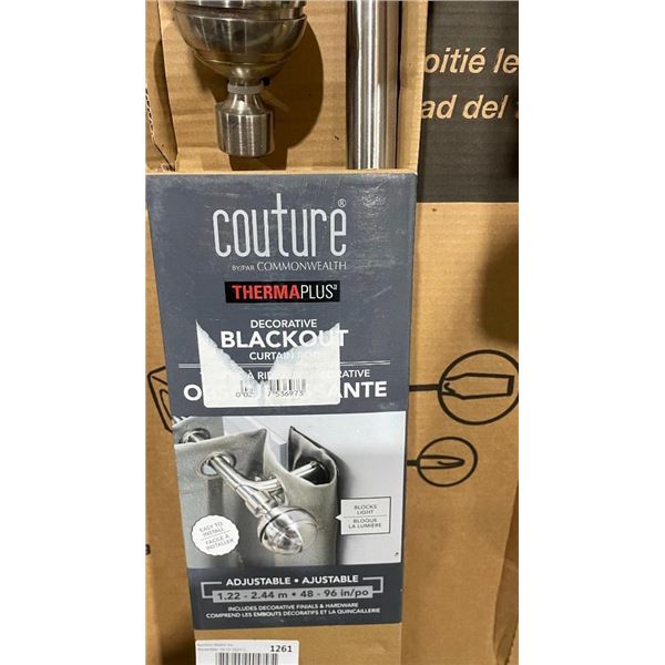 coulture Blackout Curtain Rod 48in - 98in