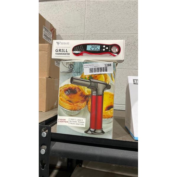 Grill Thermometer and Butane Cigar Lighter