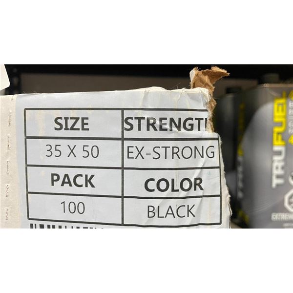 35in x 50in Extra-Strong Garbage Bags - Lot of Partial Box and 100pc Box