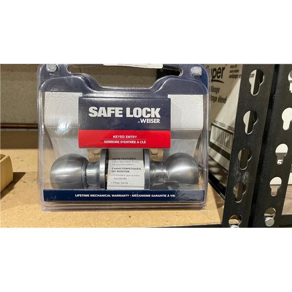 Weiser Safe Lock Keyed Entry Door Knobs