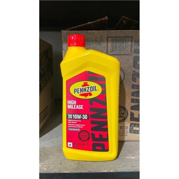 Pennzoil High Mileage 10W-30 Motor Oill - Lot of 6 x 1L