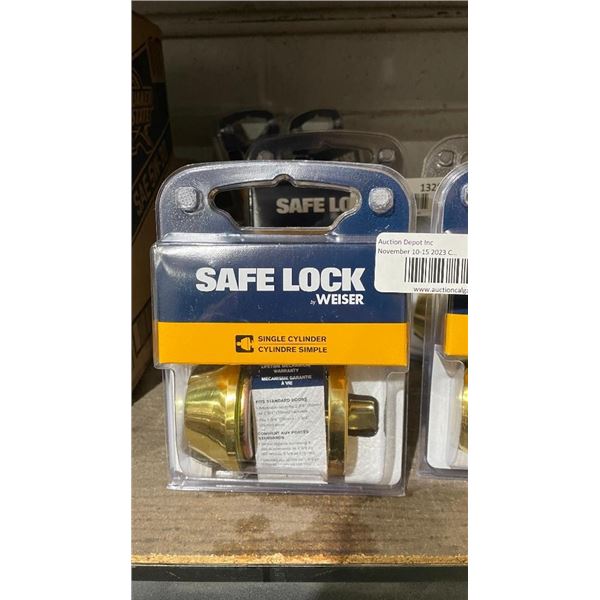 Weiser Safe Lock Single Cylinder Deadbolt - Lot of 2