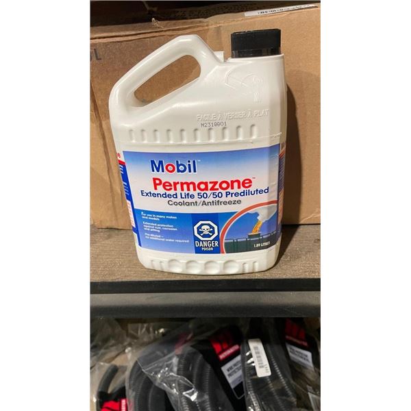 Mobil Permazone Extended Life 50/50 Coolant / Antifreeze - Lot of 6 x 1.89L