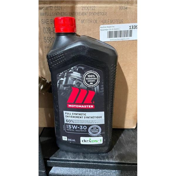 MotoMaster Full Synthetic 5W-30 Motor Oil - Lot of 6 x 946mL