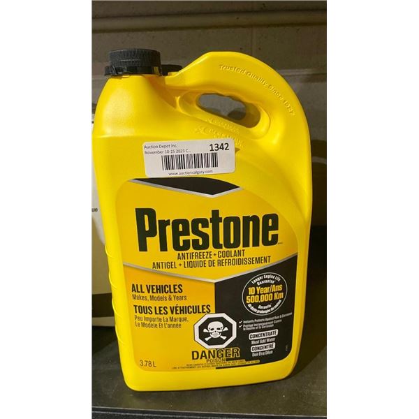 Prestone Antifreeze / Coolant - Lot of 3 x 3.78L