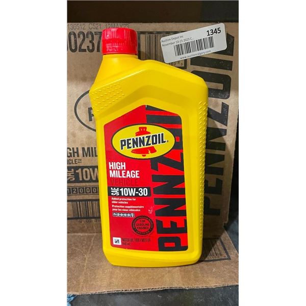 Pennzoil High Mileage 10W-30 Motor Oil - Lot of 6 x 946mL