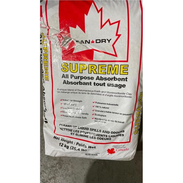 Can Dry Supreme All Purpose Absorbent - Lot of 2 x 12kg