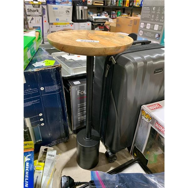 Kate & Laurel Xyler Round Wood and Metal Drink Table/ Plant Table  10x10x24"