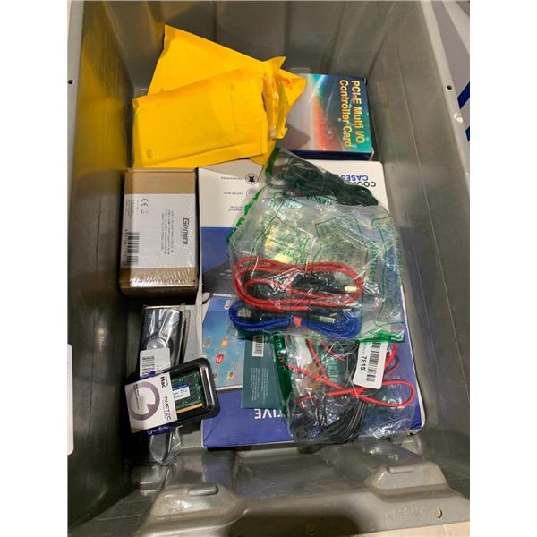 Bin Lot of Assorted Electronics - Bin Included