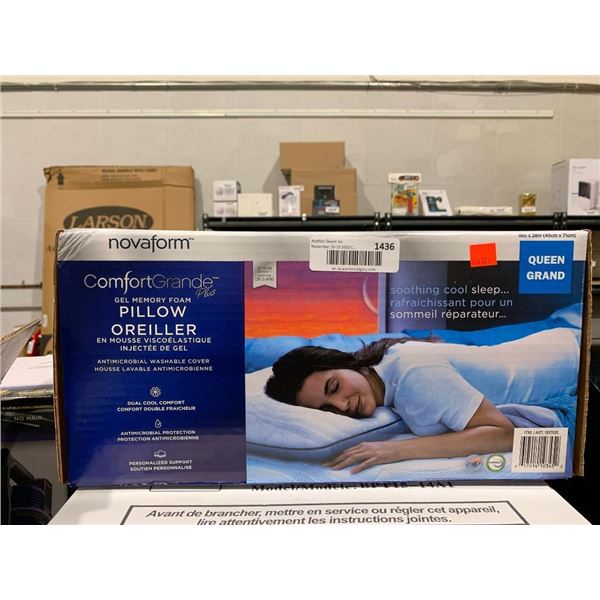 NovAform Comfort Grande Gel Memory Foam Pillow - Standard Queen Size