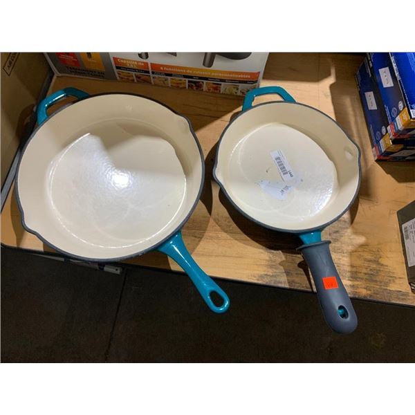 Tramontina Enameled Cast Iron Skillets - Lot of 2