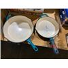 Image 1 : Tramontina Enameled Cast Iron Skillets - Lot of 2