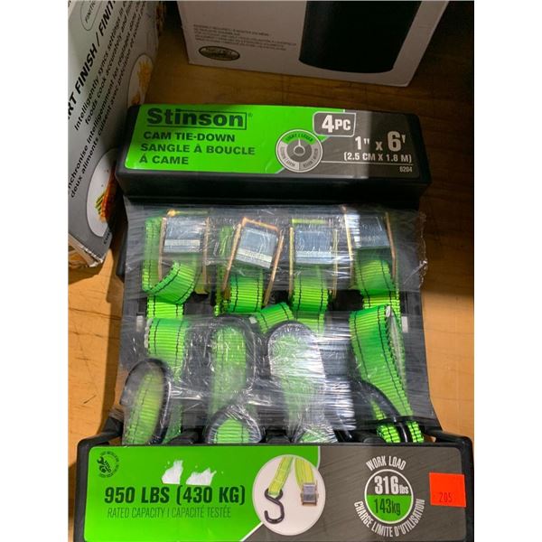 Stinson 4pc 1"x6' Cam Tie Down 316 Workload