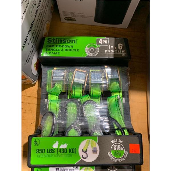 Stinson 4pc 1"x6' Cam Tie Down 316 Workload