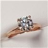 Image 2 : 10K Rose Gold Moissanite(0.8ct) Ring (~Size 6) (~weight 1.61g), Made in Canada, Appraised Retail $10