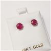 Image 4 : 10K Yellow Gold Ruby(3.1ct) Earrings (~weight 1.06g), Made in Canada, Appraised Retail $965