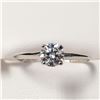 Image 1 : 10K White Gold Moissanite(0.5ct) Ring (~Size 7) (~weight 1.17g), Made in Canada, Appraised Retail $9