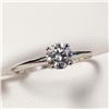 Image 2 : 10K White Gold Moissanite(0.5ct) Ring (~Size 7) (~weight 1.17g), Made in Canada, Appraised Retail $9