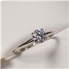 Image 4 : 10K White Gold Moissanite(0.5ct) Ring (~Size 7) (~weight 1.17g), Made in Canada, Appraised Retail $9