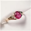 Image 4 : 10K Yellow Gold Ruby(1ct) Diamond(0.02ct) Ring (~Size 7.5)(~weight 1.57g), Made in Canada, Appraised