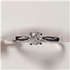 Image 1 : 14K White Gold Diamond (0.25Ct,I2,G) Ring (~Size 6) (~weight 1.53g), Made in Canada, Appraised Retai