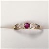 Image 1 : 10K Yellow Gold Ruby(0.17ct) Ring (~Size 7)( (~weight 1.1g), Made in Canada, Appraised Retail $1000