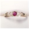 Image 2 : 10K Yellow Gold Ruby(0.17ct) Ring (~Size 7)( (~weight 1.1g), Made in Canada, Appraised Retail $1000