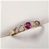 Image 3 : 10K Yellow Gold Ruby(0.17ct) Ring (~Size 7)( (~weight 1.1g), Made in Canada, Appraised Retail $1000