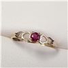 Image 4 : 10K Yellow Gold Ruby(0.17ct) Ring (~Size 7)( (~weight 1.1g), Made in Canada, Appraised Retail $1000