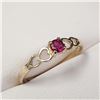 Image 5 : 10K Yellow Gold Ruby(0.17ct) Ring (~Size 7)( (~weight 1.1g), Made in Canada, Appraised Retail $1000