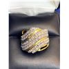 Image 3 : Ladies natural Diamond 1.50 CARAT Multi Cluster 14KT Gold on 925 Silver Ring with APPRAISAL VALUE $2