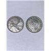 Image 1 : Canada Vintage 1939 King George IV SILVER quarters - LOT OF 2