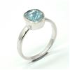 Image 3 : Silver Blue Diamond (0.8ct) Rhodium Plated Ring  (~weight 2.7g), with Appraisal Certificate $440.00