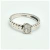 Image 1 : Silver Diamond (0.4ct) Rhodium Plated Ring (~weight 2.6g), with Appraisal certificate $355.00
