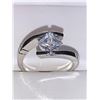 Image 1 : Princess Square Cut .65 Carat Bezel Set Floating Solitaire Ring