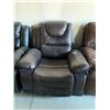 Image 1 : Brown Leather Reclining Chair missing side