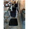 Image 3 : Black Upholstered silver Dinning Room Chair Set of 4