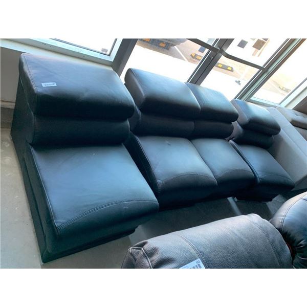 Leather Modular Seating System Lot of 4 Pieces
