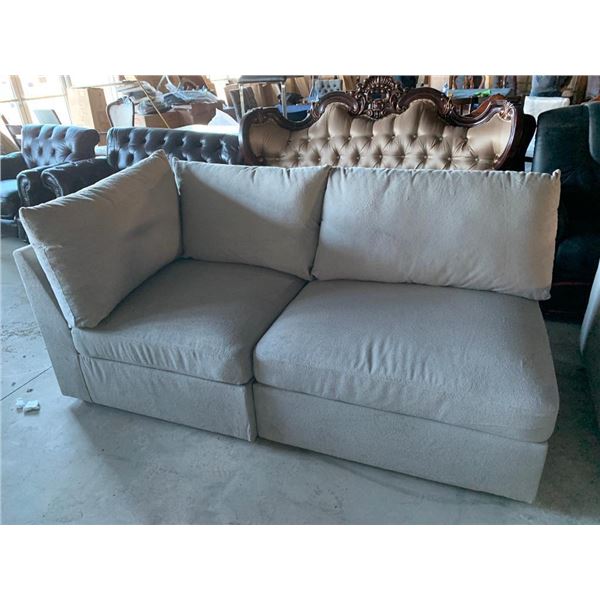 Modular Grey Fabric 2 piece living room seating set