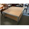 Image 1 : Double Tier Birchwood color top & Silver Square coffee table