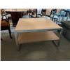 Image 2 : Double Tier Birchwood color top & Silver Square coffee table
