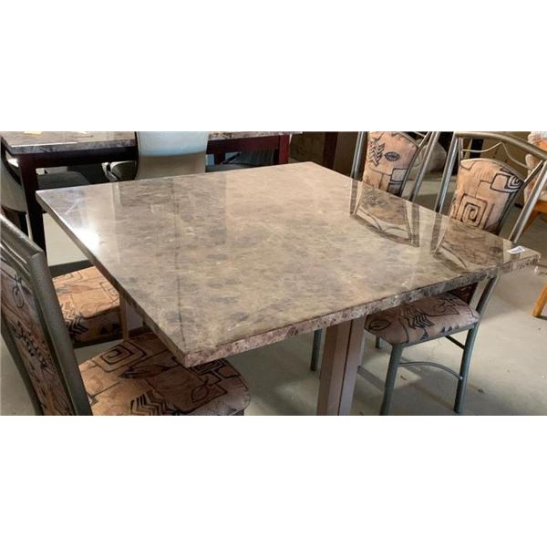 Brown Faux marble Square Table Top only New in box approx 50"x50"